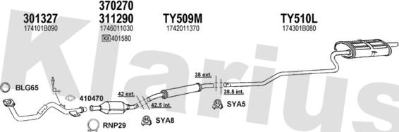Klarius 900333U - Система випуску ОГ autocars.com.ua