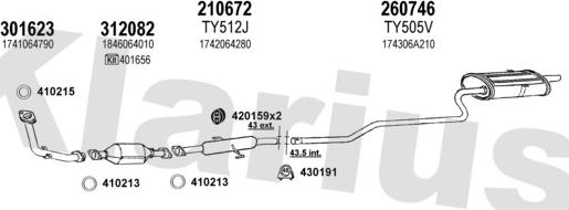 Klarius 900337E - Система випуску ОГ autocars.com.ua