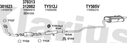 Klarius 900337U - Система випуску ОГ autocars.com.ua