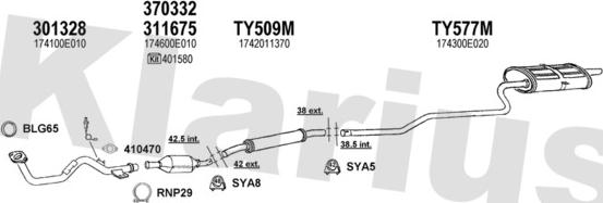 Klarius 900382U - Система випуску ОГ autocars.com.ua