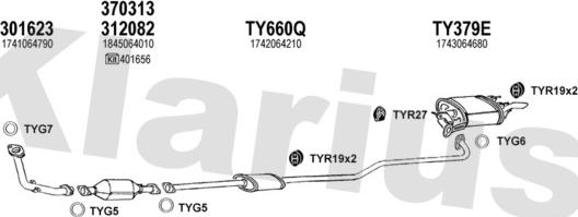 Klarius 900404U - Система випуску ОГ autocars.com.ua