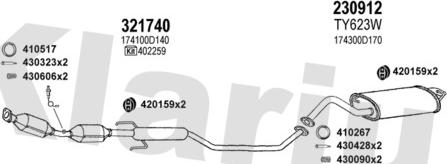 Klarius 900420E - Система випуску ОГ autocars.com.ua