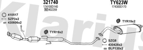 Klarius 900422U - Система випуску ОГ autocars.com.ua