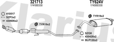 Klarius 900423U - Система випуску ОГ autocars.com.ua