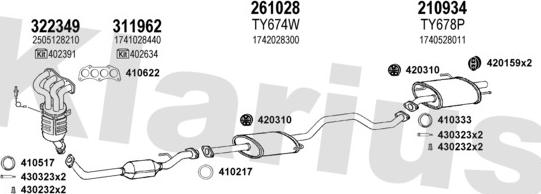 Klarius 900475E - Система випуску ОГ autocars.com.ua