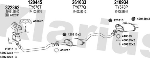 Klarius 900476E - Система випуску ОГ autocars.com.ua