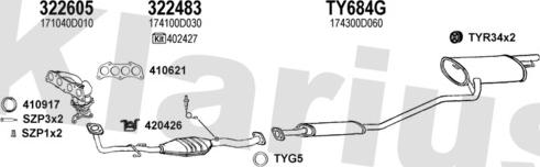 Klarius 900485U - Система випуску ОГ autocars.com.ua