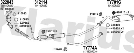 Klarius 900509U - Система випуску ОГ autocars.com.ua