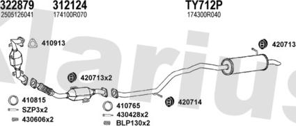 Klarius 900515U - Система випуску ОГ autocars.com.ua