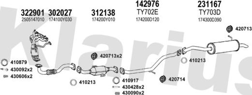 Klarius 900523E - Система випуску ОГ autocars.com.ua