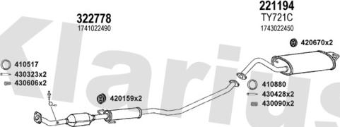 Klarius 900530E - Система випуску ОГ autocars.com.ua