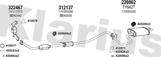 Klarius 900540E - Система випуску ОГ autocars.com.ua