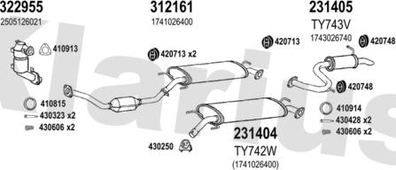 Klarius 900542E - Система випуску ОГ autocars.com.ua