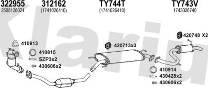 Klarius 900545U - Система випуску ОГ autocars.com.ua