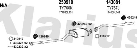 Klarius 900568E - Система випуску ОГ autocars.com.ua