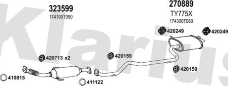 Klarius 900573E - Система випуску ОГ autocars.com.ua