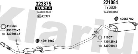 Klarius 900615E - Система випуску ОГ autocars.com.ua