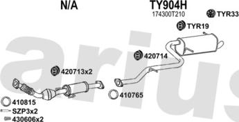 Klarius 900628U - Система випуску ОГ autocars.com.ua