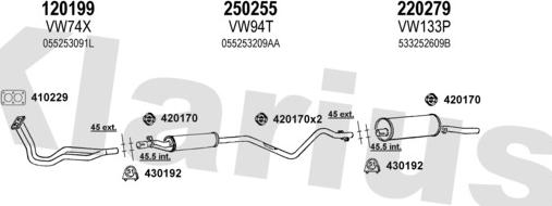 Klarius 930028E - Система випуску ОГ autocars.com.ua