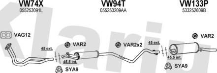 Klarius 930028U - Система випуску ОГ autocars.com.ua