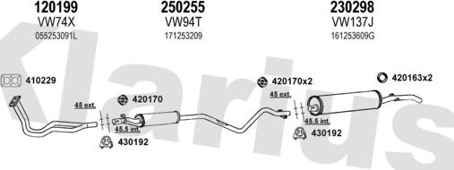 Klarius 930029E - Система випуску ОГ autocars.com.ua