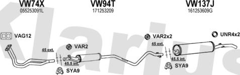 Klarius 930029U - Система випуску ОГ autocars.com.ua