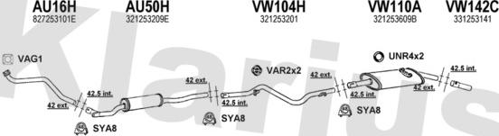 Klarius 930057U - Система випуску ОГ autocars.com.ua