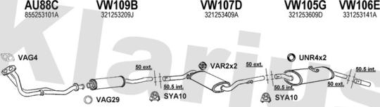 Klarius 930066U - Система випуску ОГ autocars.com.ua