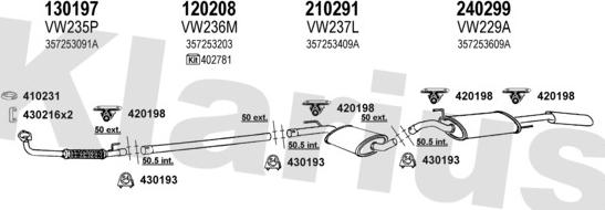 Klarius 930259E - Система випуску ОГ autocars.com.ua