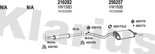 Klarius 930295E - Система випуску ОГ autocars.com.ua