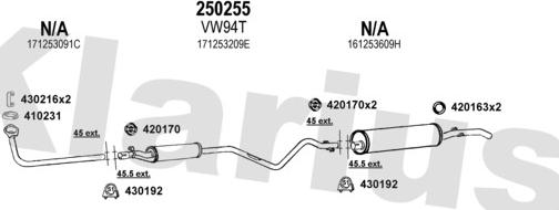 Klarius 930302E - Система випуску ОГ autocars.com.ua