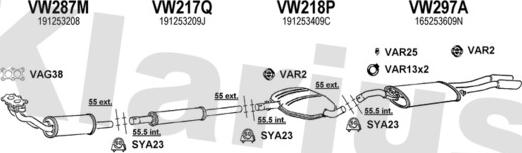 Klarius 930309U - Система випуску ОГ autocars.com.ua