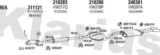 Klarius 930310E - Система випуску ОГ autocars.com.ua
