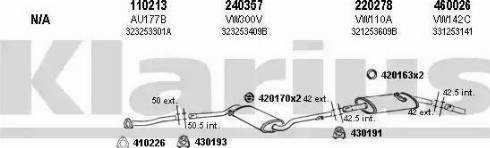 Klarius 930317E - Система випуску ОГ autocars.com.ua