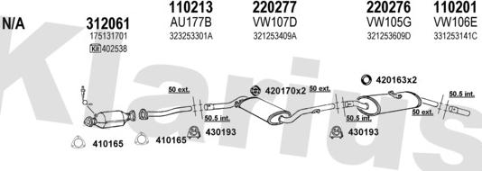 Klarius 930319E - Система випуску ОГ autocars.com.ua