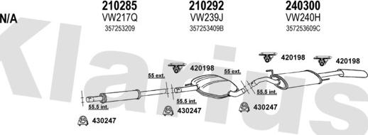 Klarius 930324E - Система випуску ОГ autocars.com.ua