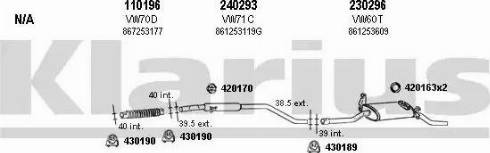 Klarius 930329E - Система випуску ОГ autocars.com.ua