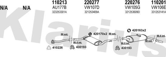 Klarius 930371E - Система випуску ОГ autocars.com.ua