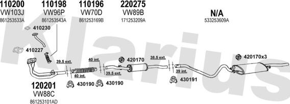 Klarius 930382E - Система випуску ОГ autocars.com.ua