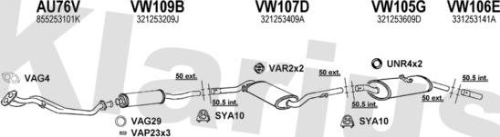 Klarius 930410U - Система випуску ОГ autocars.com.ua