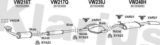 Klarius 930412U - Система випуску ОГ autocars.com.ua