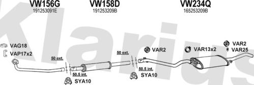 Klarius 930416U - Система випуску ОГ autocars.com.ua