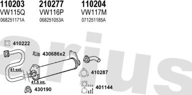 Klarius 930438E - Система випуску ОГ autocars.com.ua