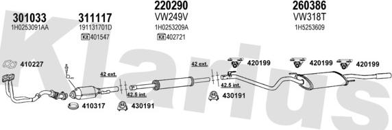 Klarius 930457E - Система випуску ОГ autocars.com.ua