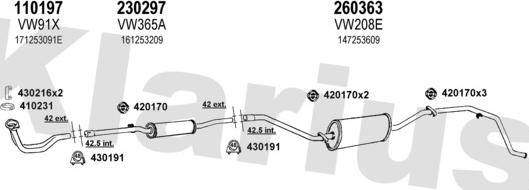Klarius 930548E - Система випуску ОГ autocars.com.ua