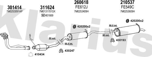 Klarius 930558E - Система випуску ОГ autocars.com.ua