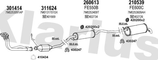 Klarius 930560E - Система випуску ОГ autocars.com.ua