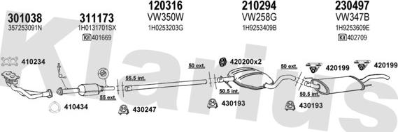 Klarius 930602E - Система випуску ОГ autocars.com.ua