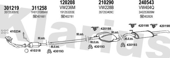 Klarius 930606E - Система випуску ОГ autocars.com.ua