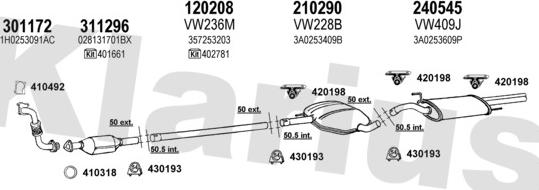 Klarius 930614E - Система випуску ОГ autocars.com.ua